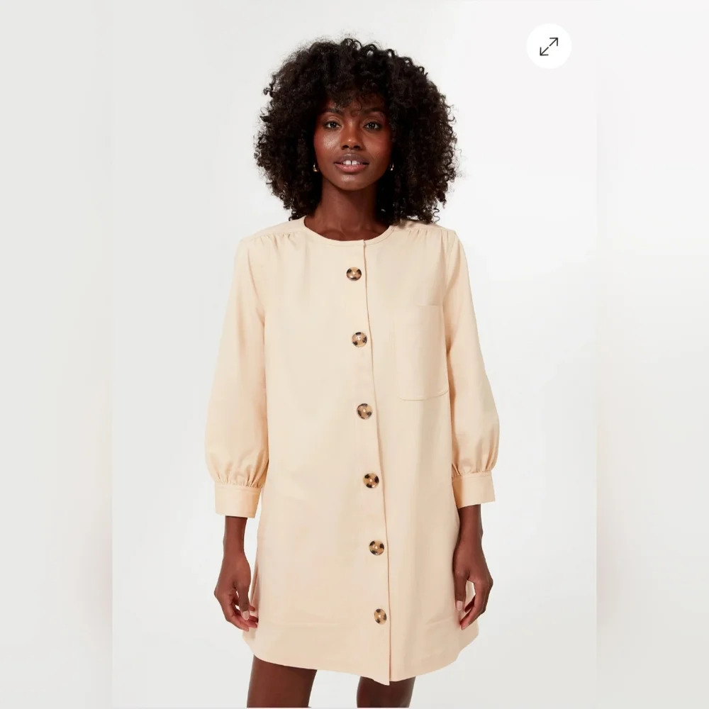 Tuckernuck Cream Button-Down Mini Dress